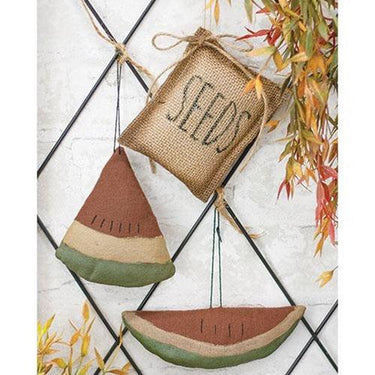 3 Set Watermelon Slices & Seeds Ornaments - The Fox Decor